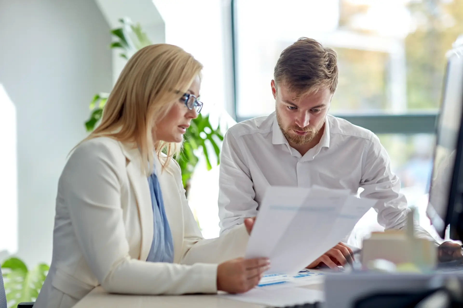 business teamwork people concept creative team discussing papers office table