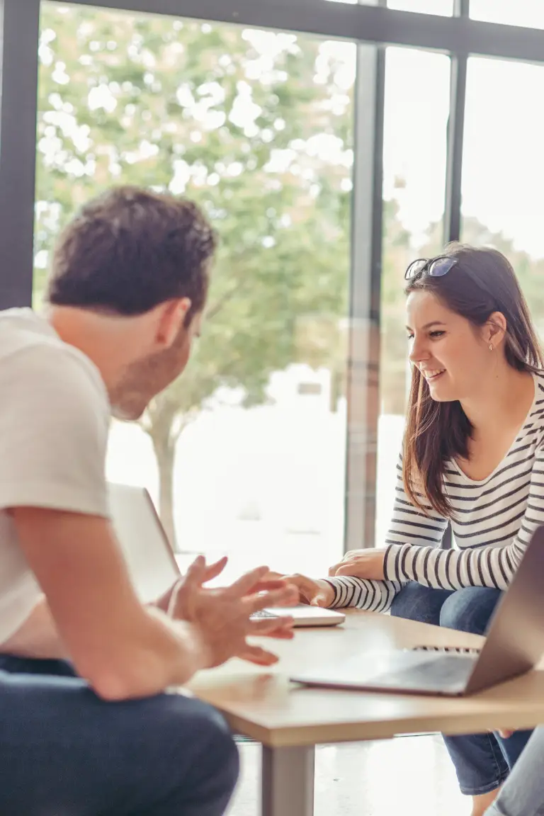 man women with laptops